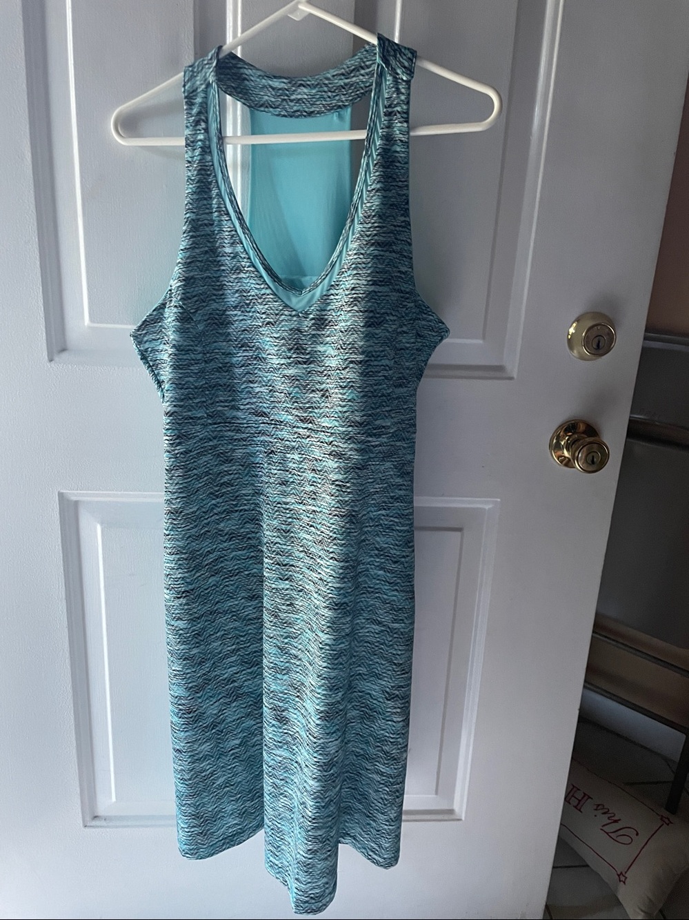 MPG Teal Athletic Dress with pockets.